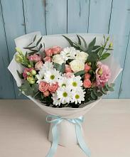Букет цветов из:  Розы, Лизиантусы и Хризантемы #REPLACE_PRED# Балаклаве