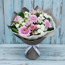 Букет цветов из:  Герберы, Альстромерии и Хризантемы в Балаклаве