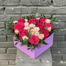 Цветочная композиция из Розы в коробке #REPLACE_PRED# Балаклаве
