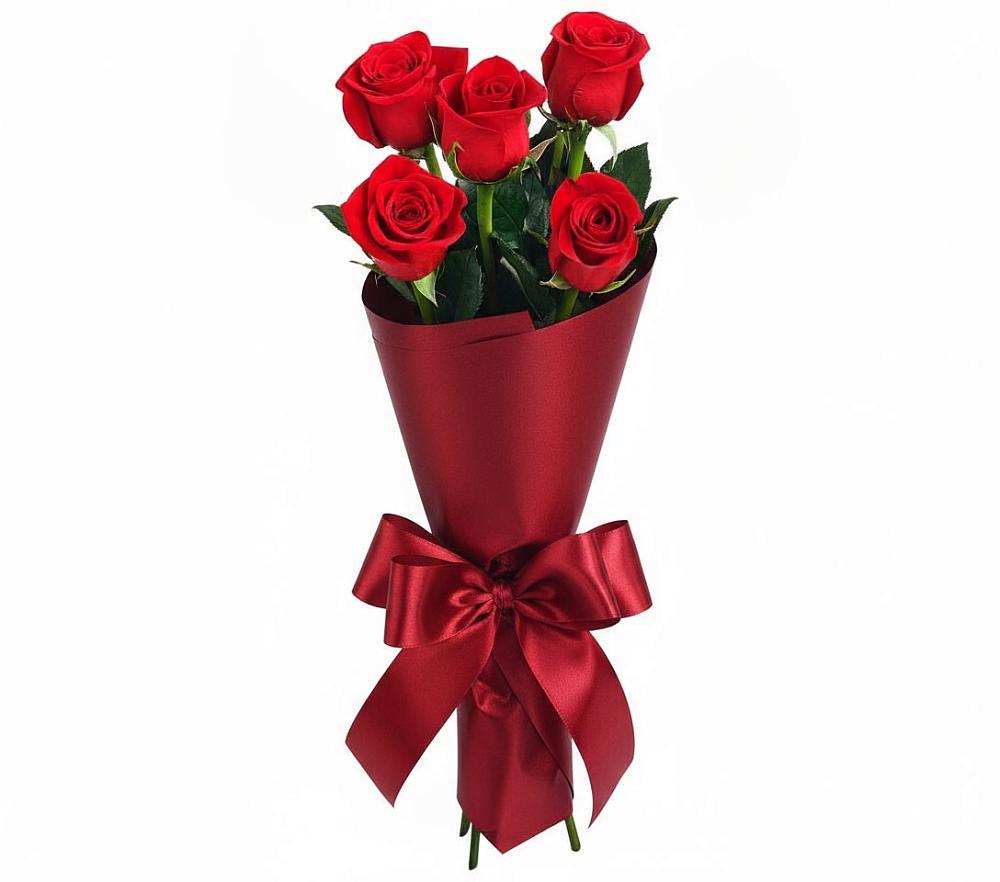 Букет 5 Красных роз Эдлесс Лав в Балаклаве
