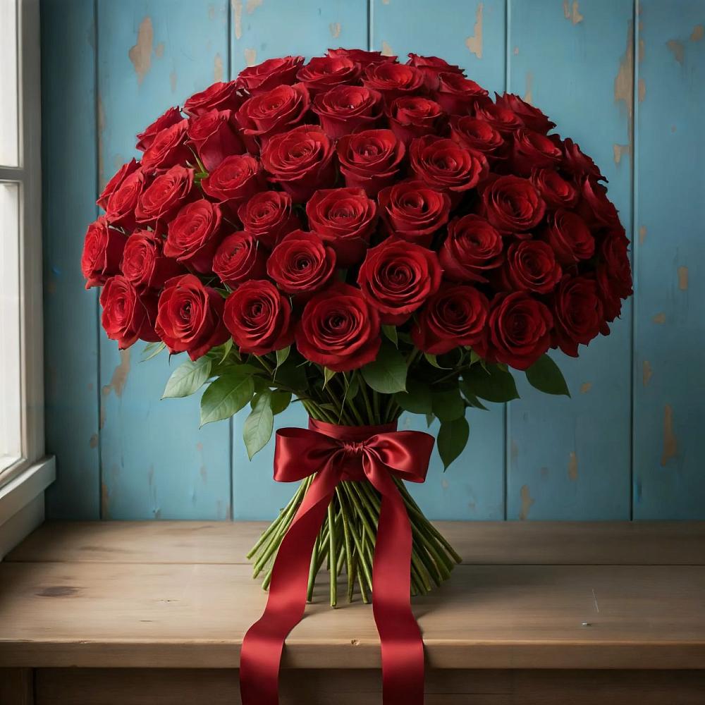 Букет Красные розы Блэк Меджик в Балаклаве