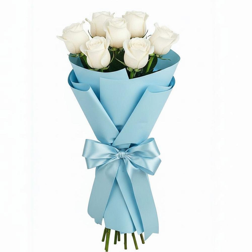 Букет 7 белых роз Проуд в Балаклаве