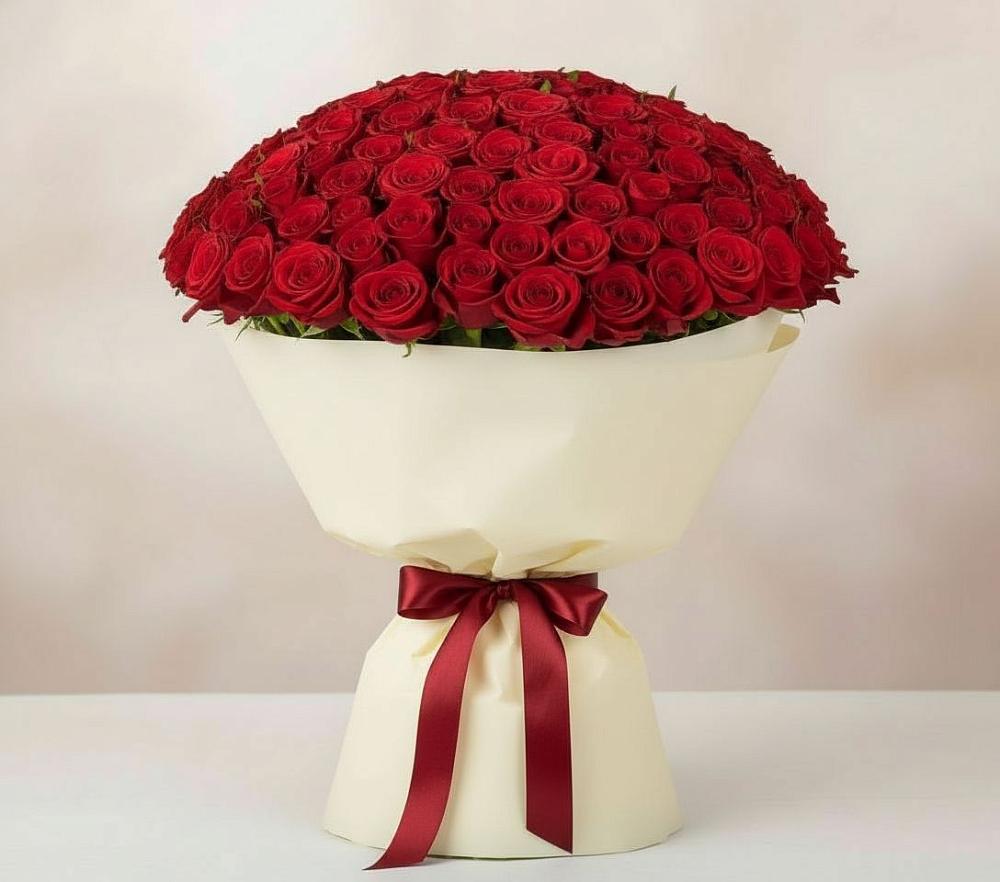 Букет 101 Красная роза Милано в Балаклаве