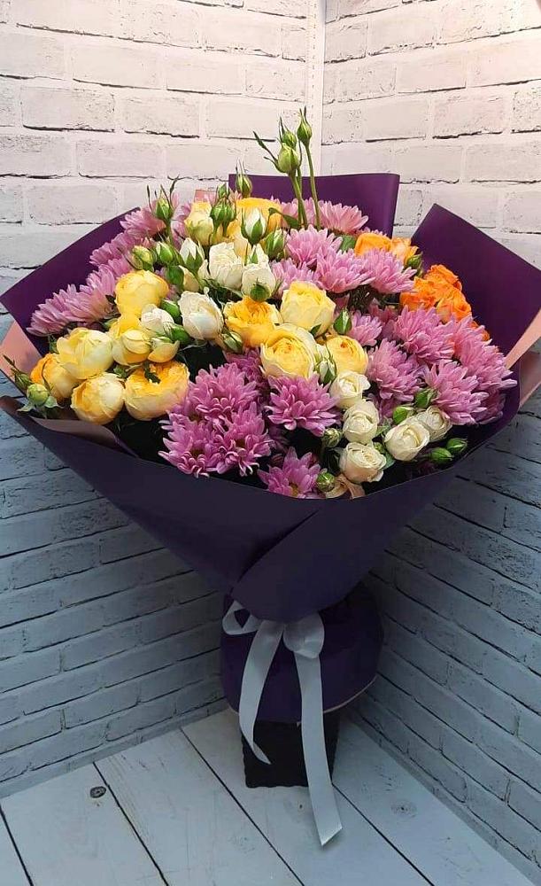 Букет цветов из: Хризантемы и Розы в Балаклаве