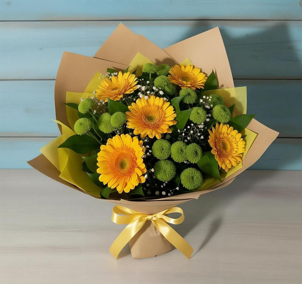 Букет цветов из: Герберы и Хризантемы в Балаклаве