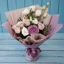 Букет цветов из:  Розы и Лизиантусы в Балаклаве