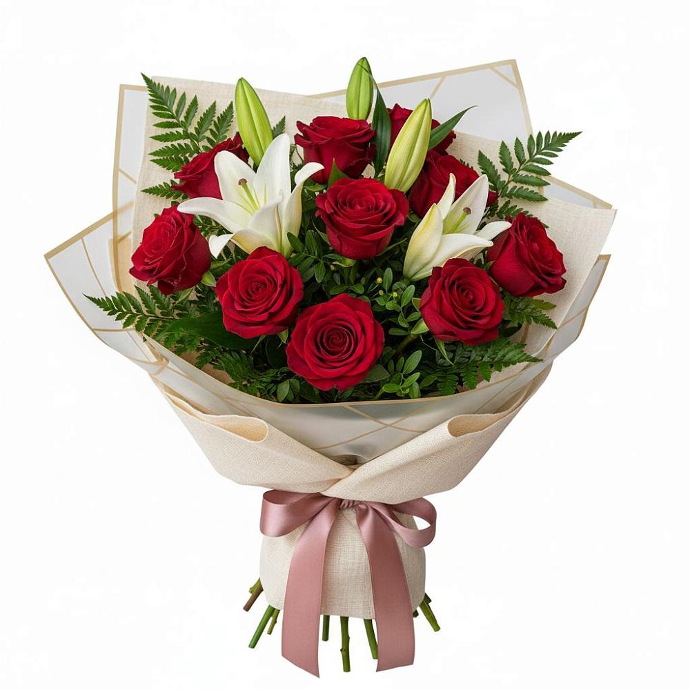 Букет цветов из: Лилии и Розы в Балаклаве