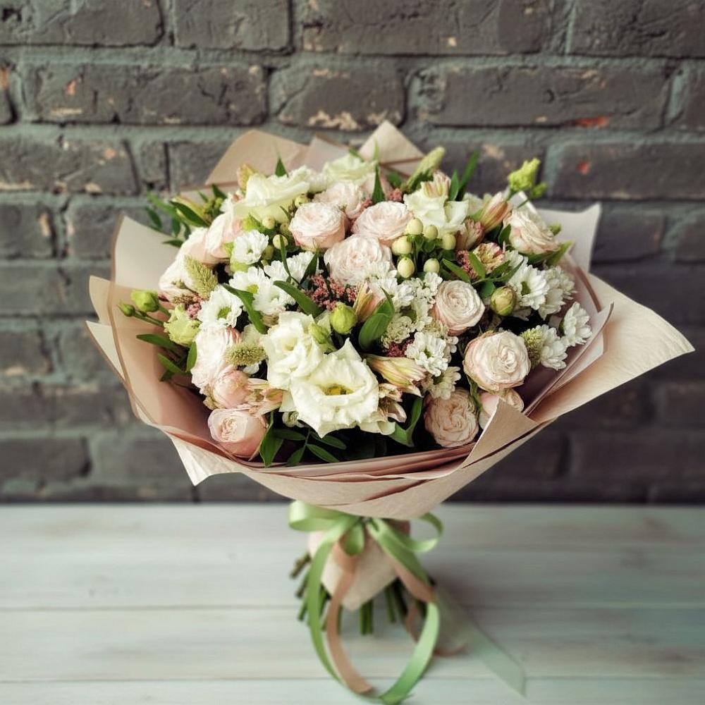 Букет цветов из: Альстромерии, Розы и Хризантемы в Балаклаве