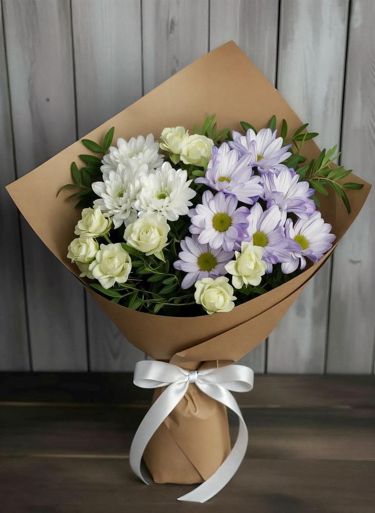 Букет цветов из: Хризантемы и Розы в Балаклаве
